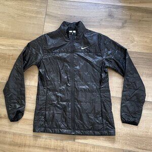 Nike Golf Jacket Womens Medium Black Thermal Puffer Quilted Lightweight Coat